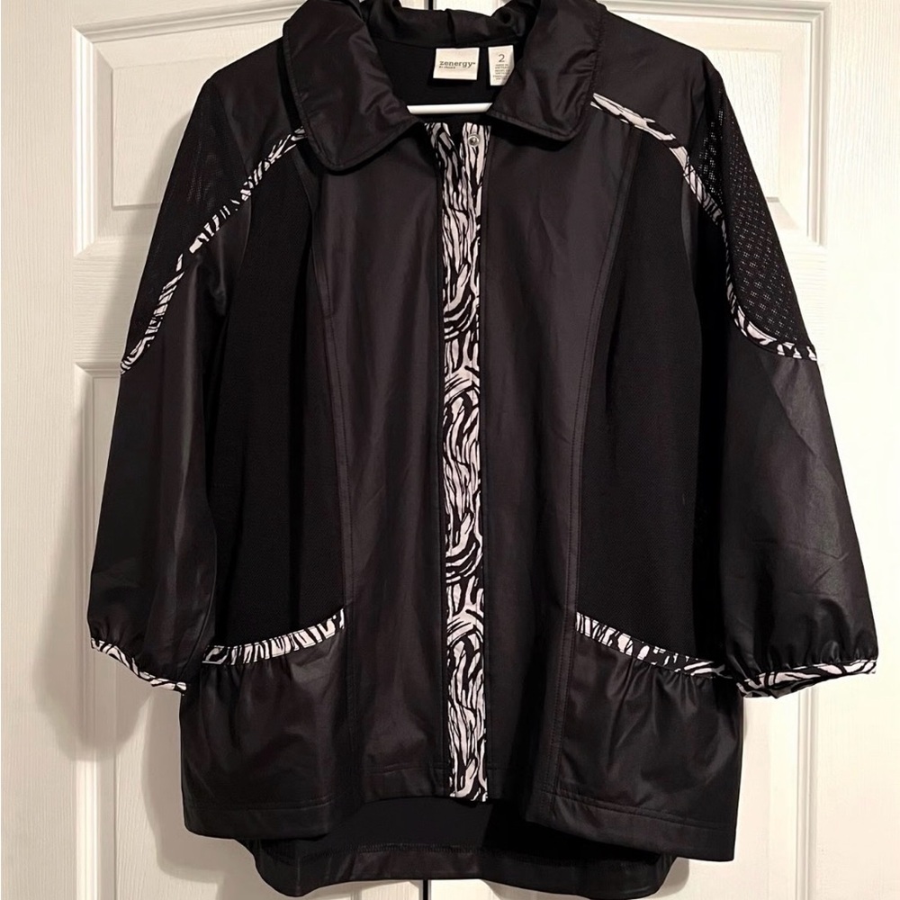 Stylish Black and White Utility Jacket